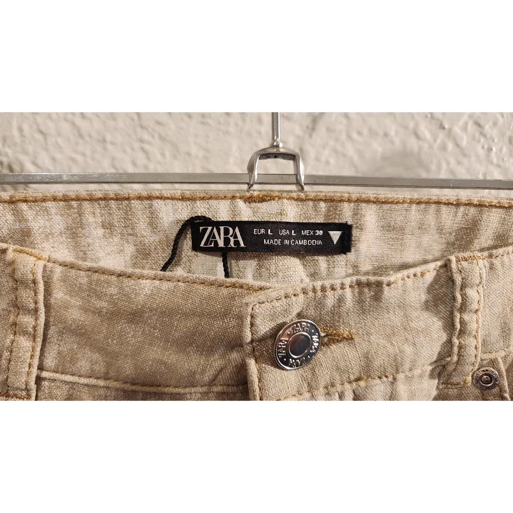 Zara large wide leg linen/cotton‎ pants